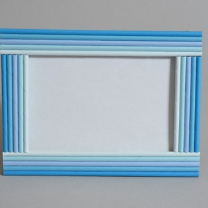 Recycled Colourful Copy Paper Photo Frame Paper Frame 4 x 6 Picture Frame Unique Photo Frame Home decoration Nursery room decoration blue shades