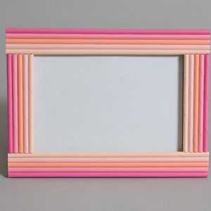 Recycled Colourful Copy Paper Photo Frame Paper Frame 4 x 6 Picture Frame Unique Photo Frame Home decoration Nursery room decoration pink shades