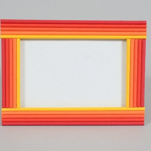 Recycled Colourful Copy Paper Photo Frame Paper Frame 4 x 6 Picture Frame Unique Photo Frame Home decoration Nursery room decoration red to yellow
