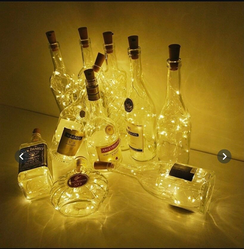 Wine Bottle String Lights With Artificial Cork. Choose Battery Etsy UK