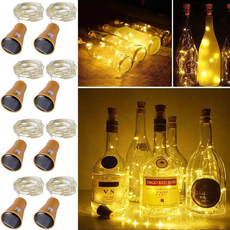 Wine Bottle String Lights With Artificial Cork. Choose Battery Etsy UK