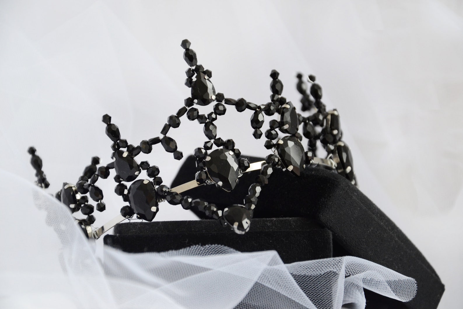 Black Swan Ballet Crown Black Swan Tiara Gothic Crown Odile - Etsy