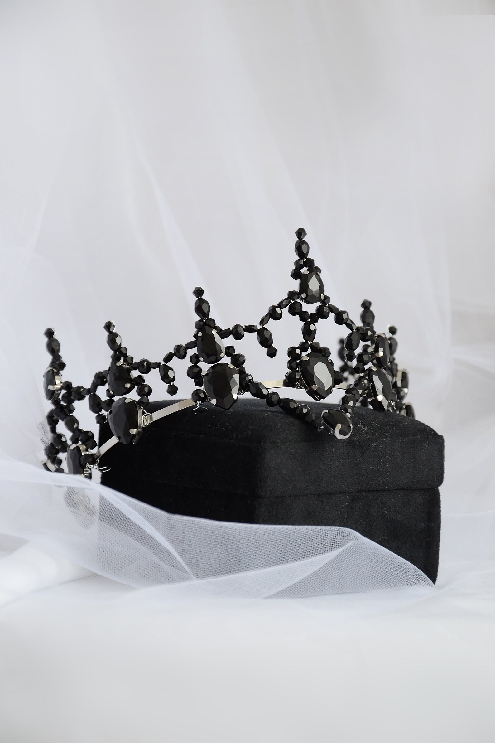 Black Swan Ballet Crown Black Swan Tiara Gothic Crown Odile - Etsy