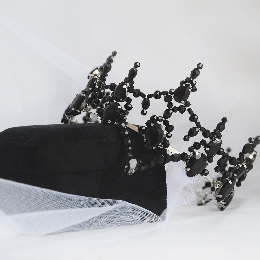 Black Swan Ballet Crown Black Swan Tiara Gothic Crown Odile - Etsy