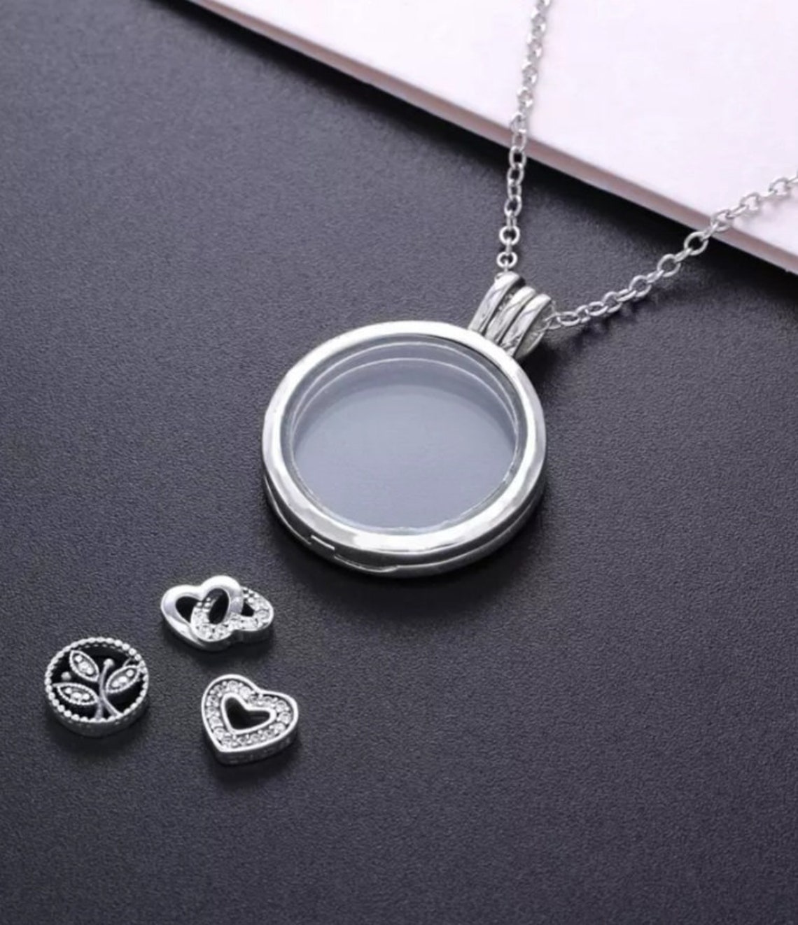 Locket Pandora Necklace Gold Pandora Pink Heart Angel Wings