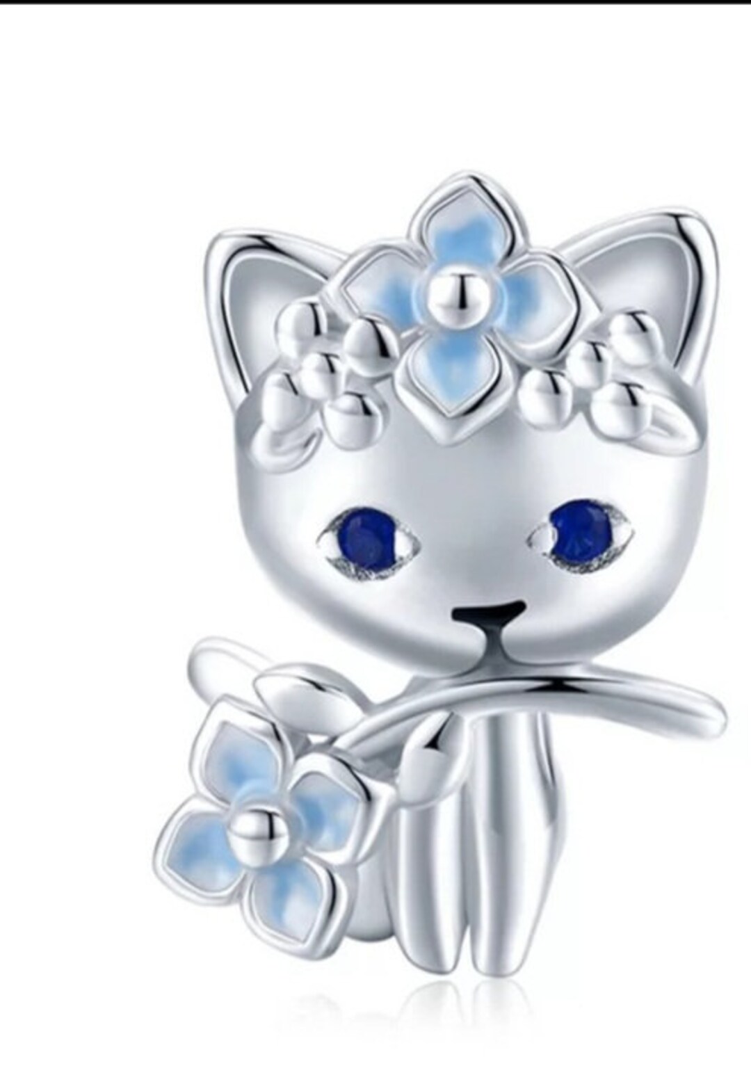 Charm for Pandora Bracelet100% Silver 925cute Cat Elf Flower - Etsy