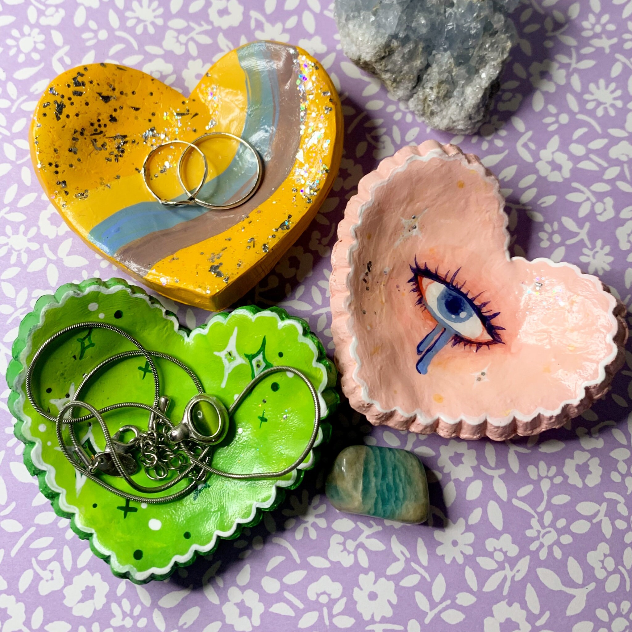 Handmade Jewelry Tray Aesthetic Clay Art Trinket Trays Etsy UK