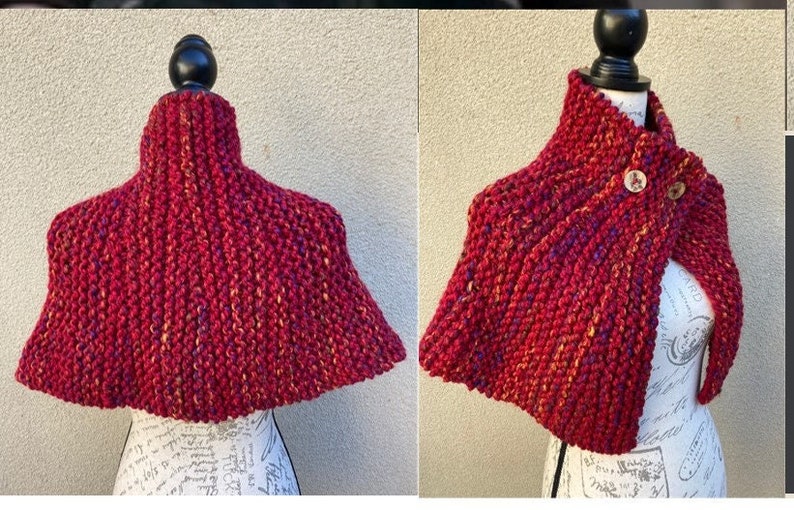 Brianna's capelet from season 4 of Outlander, Reunion Capelet, Brianna's handknitted shawl, Outlander shawl image 5