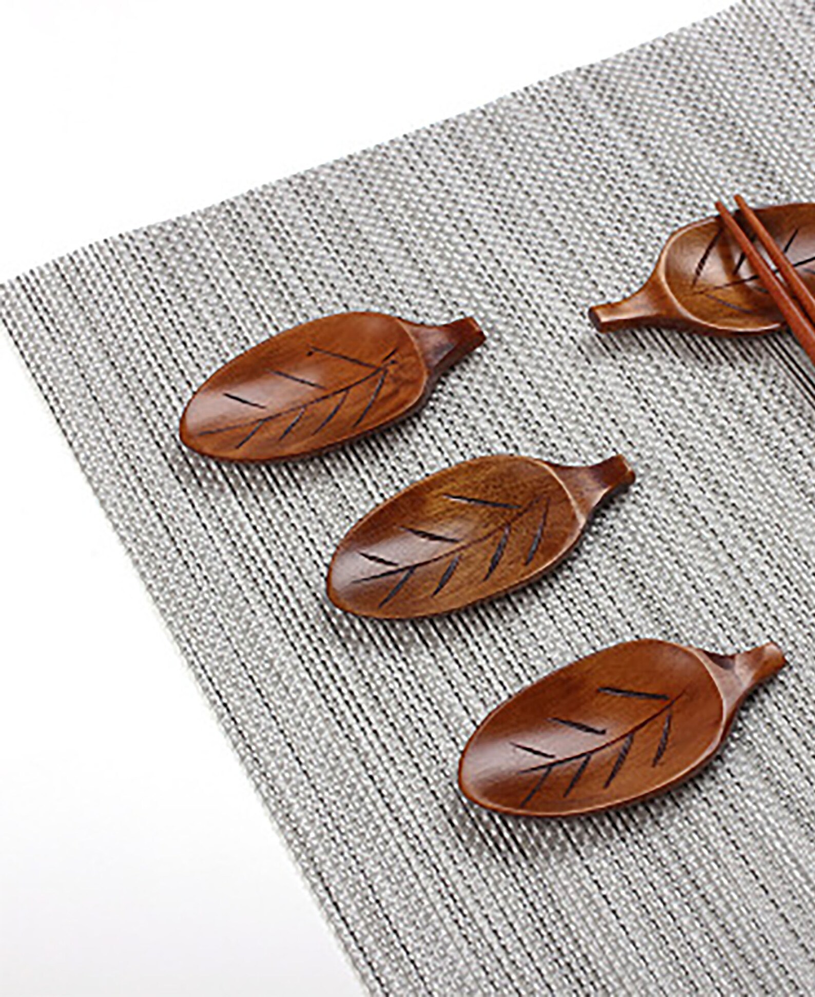 Creative And Simple LeafShaped Wooden SpoonCoffee Spoon Tea Etsy