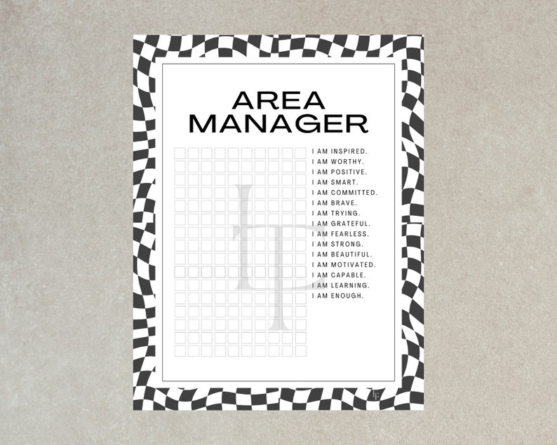 Arbonne Area Manager Tracker Promote to AM USLetter PDF Download Print Essentials for Arbonne Consultants BonBabe image 1