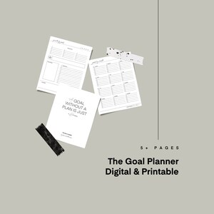 NEW | Goal Planner | PDF Printable Planner | Digital Planner | US Letter | Instant Download | Goal Setting Journal | Printable Goal Tracker