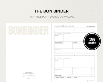 The Bon Binder, for Arbonne Consultants | Arbonne Planner | Daily Method for Success | US Letter | Instant Download