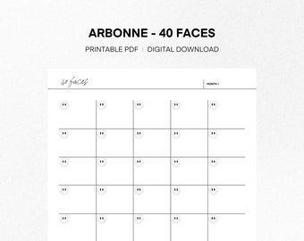 40 Faces, for Arbonne Consultants | Arbonne Planner | US Letter | Instant Download