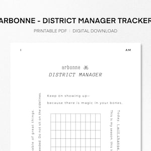NEU | Arbonne Bezirksleiter Tracker | PDF | Sofortdownload | für Arbonne-Berater
