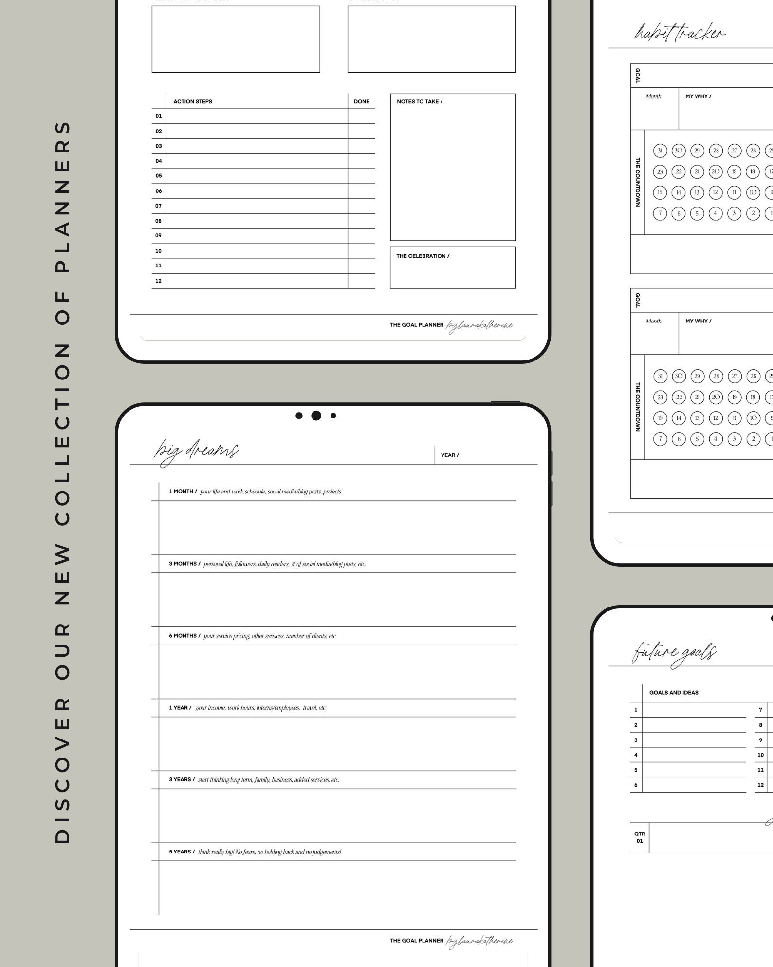 NEW | Goal Planner | PDF Printable Planner | Digital Planner | US ...