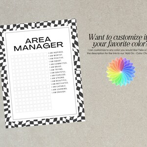 Arbonne Area Manager Tracker Promote to AM USLetter PDF Download Print Essentials for Arbonne Consultants BonBabe image 3