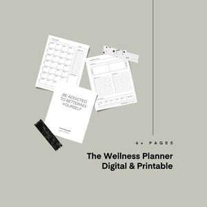 NEW | Wellness Planner | PDF Printable Planner | Digital Planner | US Letter | Instant Download | Wellness Journal | Fitness Journal