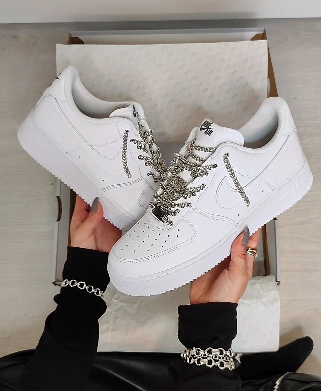 air force 1 chain laces