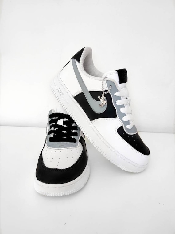 Mens Quantum Collapse Nike Customs Air Force 1 Blanco Negro - Etsy España