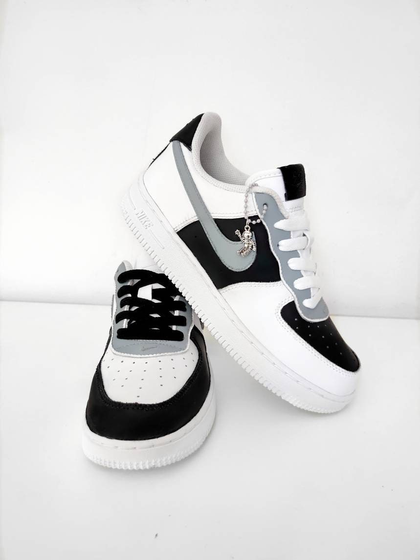 Custom Nike Air Force 1 'Peace' White Black Multi - SoleSnk