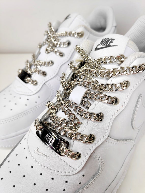 Womens Nike Customs Alloy Illusion Zilveren Ketting Veters Air | Etsy  Nederland