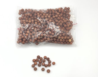 Natural Wood Round Beads – 5mm Smooth Finish, Lightweight & Rustic