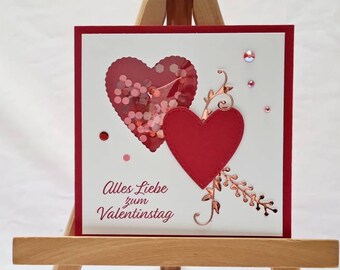 Valentinstag • Grußkarte mit Schütteleffekt