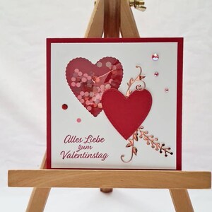 Valentinstag • Grußkarte mit Schütteleffekt