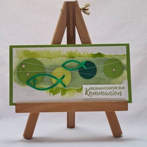 Konfirmation • Kommunion • Firmung • Gratulationskarte in grün
