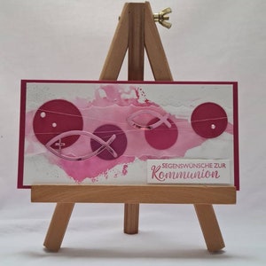 Konfirmation • Kommunion • Firmung • Gratulationskarte in pink