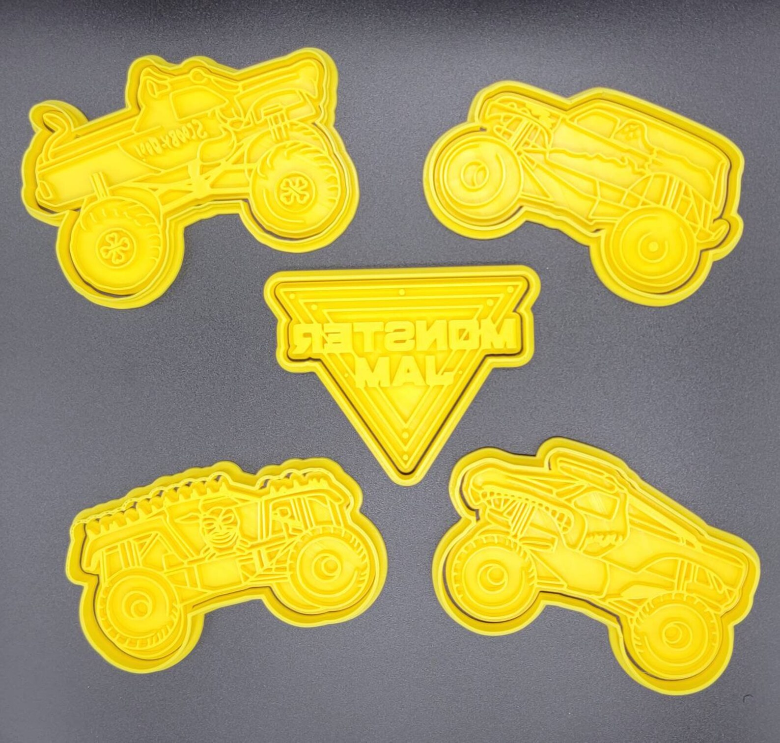 3D Printed Monster Jam Cookie Cutters Etsy