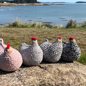 Crochet Stuffed Chickens, Made to order, Physical Item