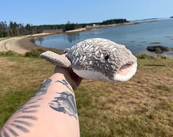 Tiburón ballena de peluche tejido a crochet, hecho a pedido, artículo físico
