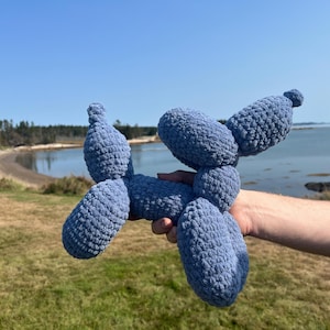 Crochet Balloon Dog - Blue, Made to Order, PHYSICAL product