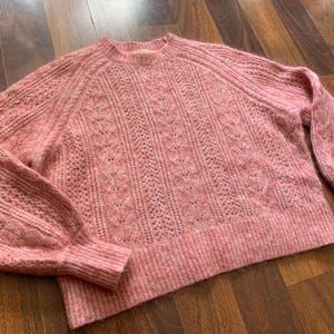 Sezane Sweater Kid Mohair Pink Wool Size: Medium