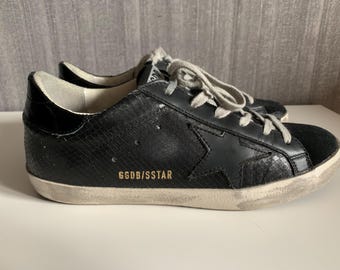 Golden Goose Sneakers Women's Black Leather Authentic Size:37