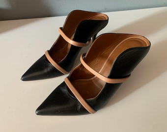 Malone Souliers Shoes Heels Leather Black Size:36 IT