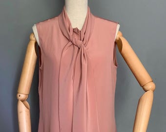 Moschino Couture! Tops Blouse Silk Sleeveless Pink Size:US 10 IT 44