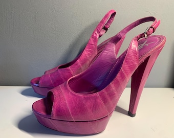 Yves Saint Laurent Paris Shoes Heels Leather Vitage Size:39 IT Authentic
