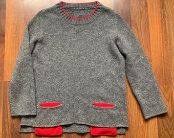 Marc Cain Sweater Women's Wool Pocket Vintage Size:2/Meter