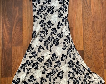 Sonia Rykiel Dress Womens Printed Flowers Vintage Long Made in France Size: 40 FR