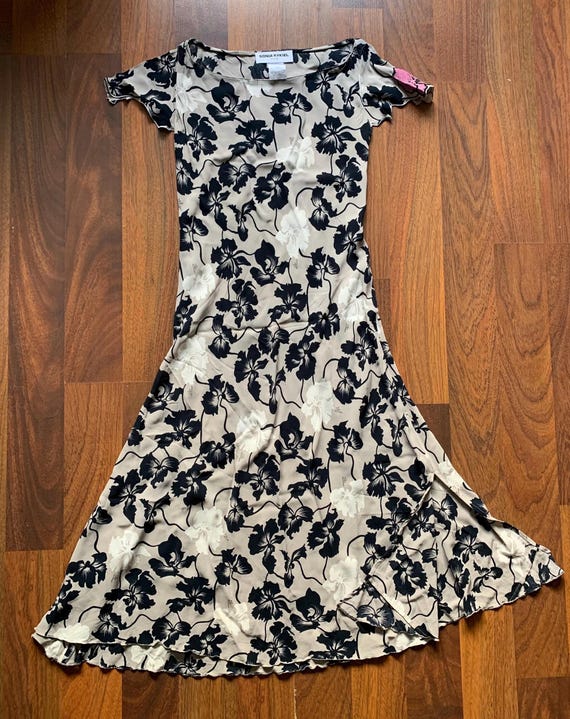 Sonia Rykiel, Sonia Rykiel Dress Womens Printed Flowers Vintage Long Made in France Size: 40 FR
