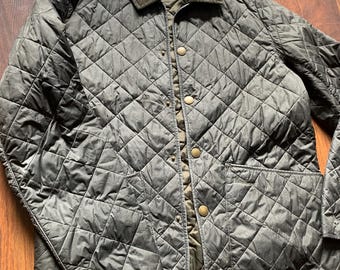 Barbour Jacket Quilted Men's Khaki Size:Small