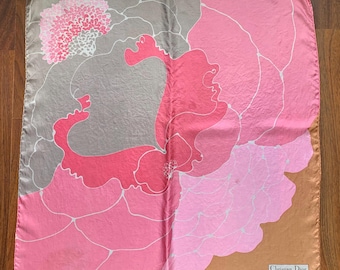 Christian Dior Scarf Vintage Silk Logo printed Authentic 78 x 78 cm