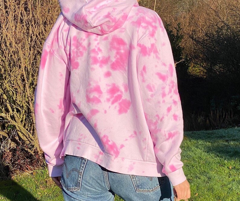 White and pink tie dye sweatshirt Clearance