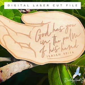 Religiöse SVG Tasche Gebet Bibel Vers Hand für Glowforge Instant Download