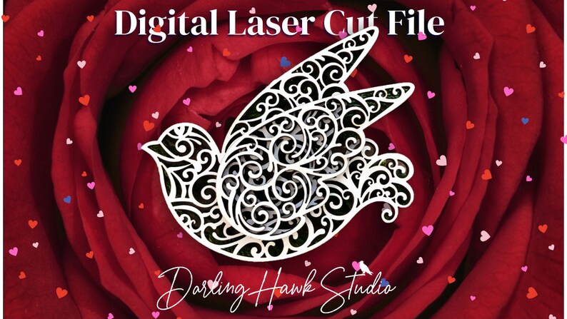 Download Love Dove SVG for Glowforge Laser Cut File Dove Laser ...