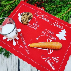 Tovaglietta per BABBO NATALE | tovaglietta decorazione Natale | tovaglietta feltro