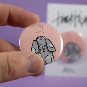 Anstecknadel „Freundlicher Hund“, 37 mm, für Welpen