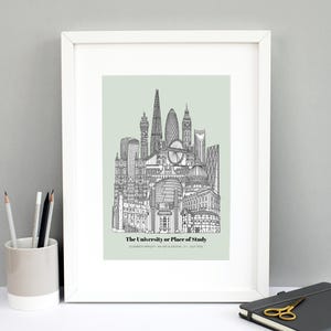 Personalised London Print | London Illustration | London Architecture Print | City Print | Housewarming Gift | Framed Prints